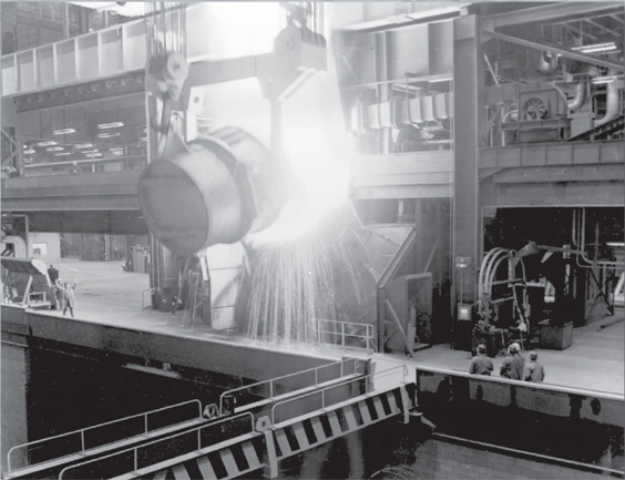 Black and White photo of Weirton Steel Plant in operation