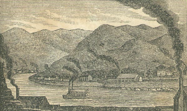 Kanawha Salines salt works drawing