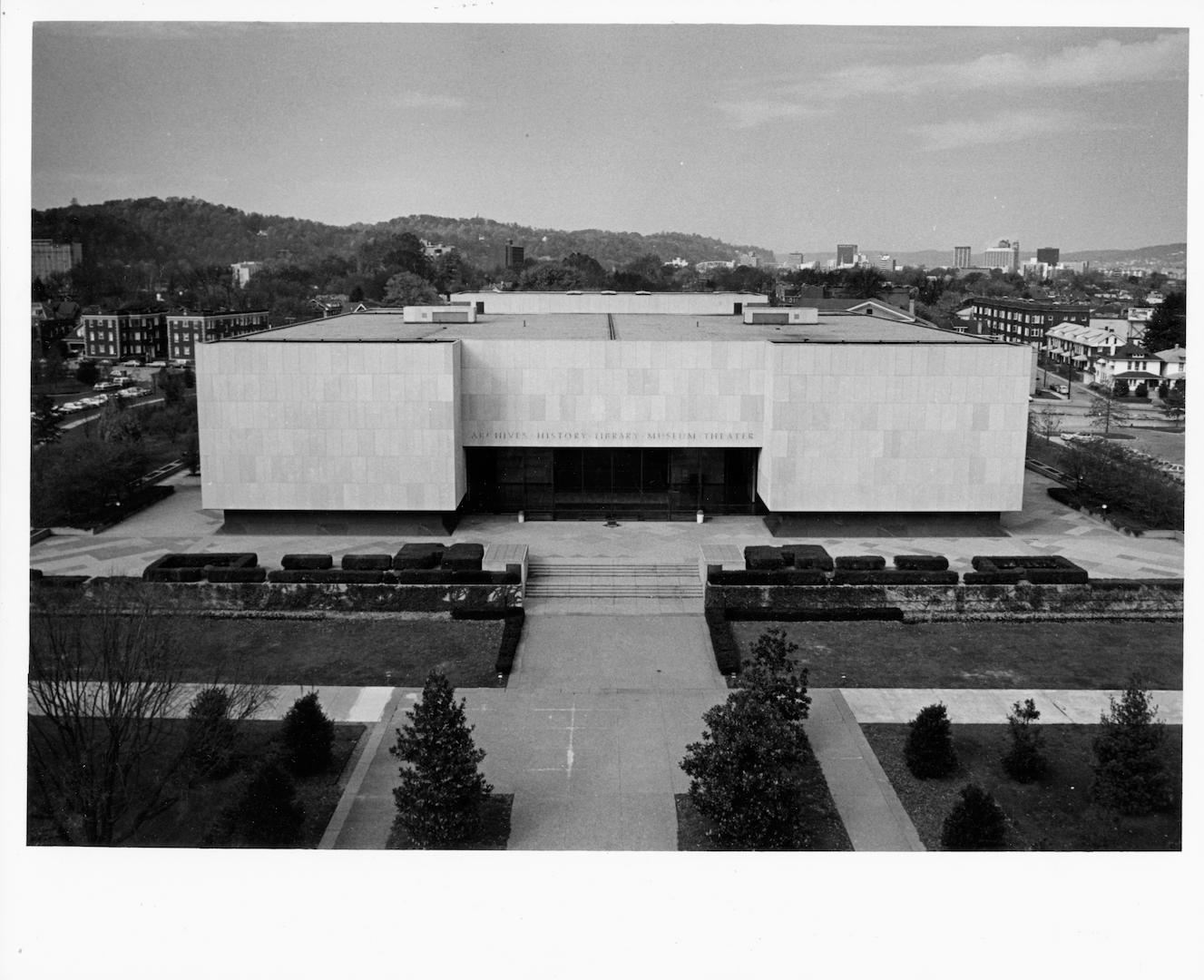 View of the Cultural Center from the roof of the Capitol, photographed by Peggy Powell