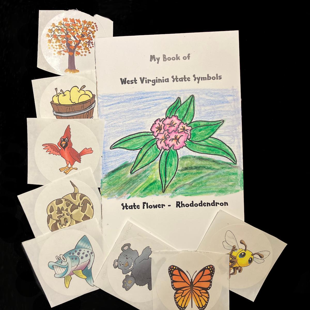 State Symbols Sticker book materials