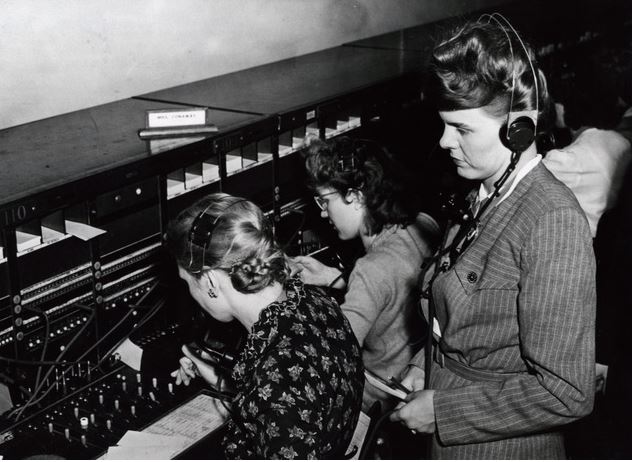 Telephone Switchboard in action